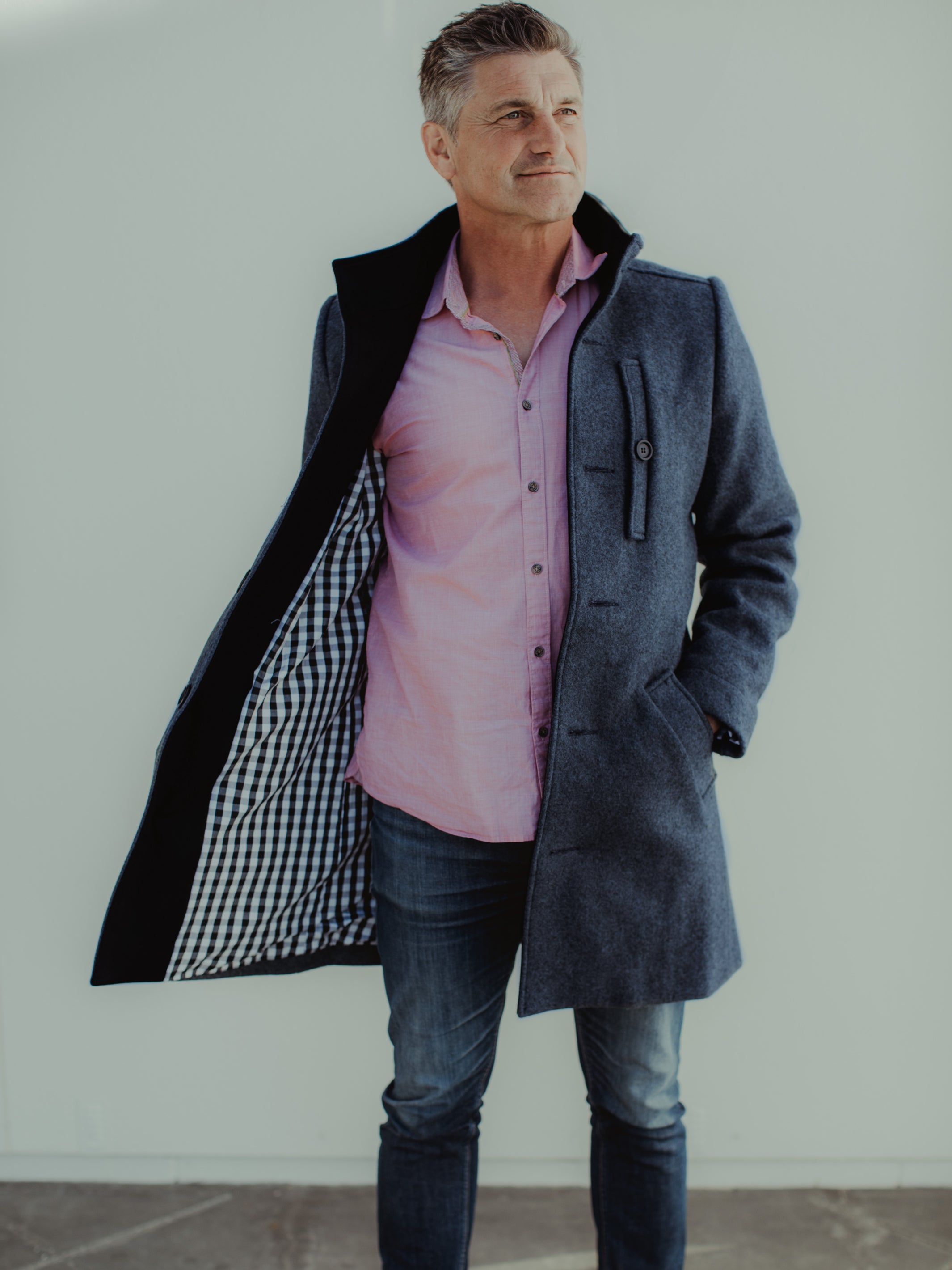 Bannockburn Lambs' mens wool coat, cotton lining – The Clip