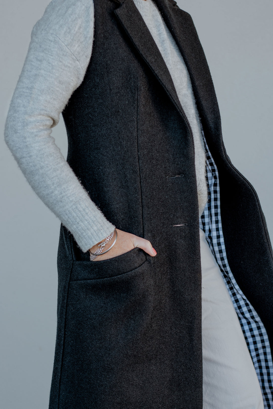 Black | Gilet Sleeveless Coat – The Clip