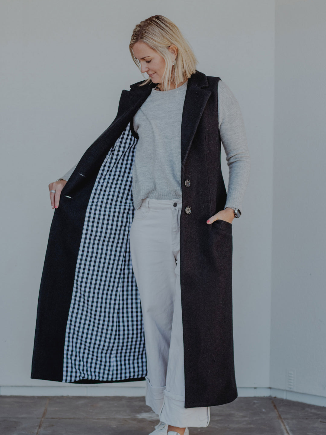 Black | Gilet Sleeveless Coat – The Clip